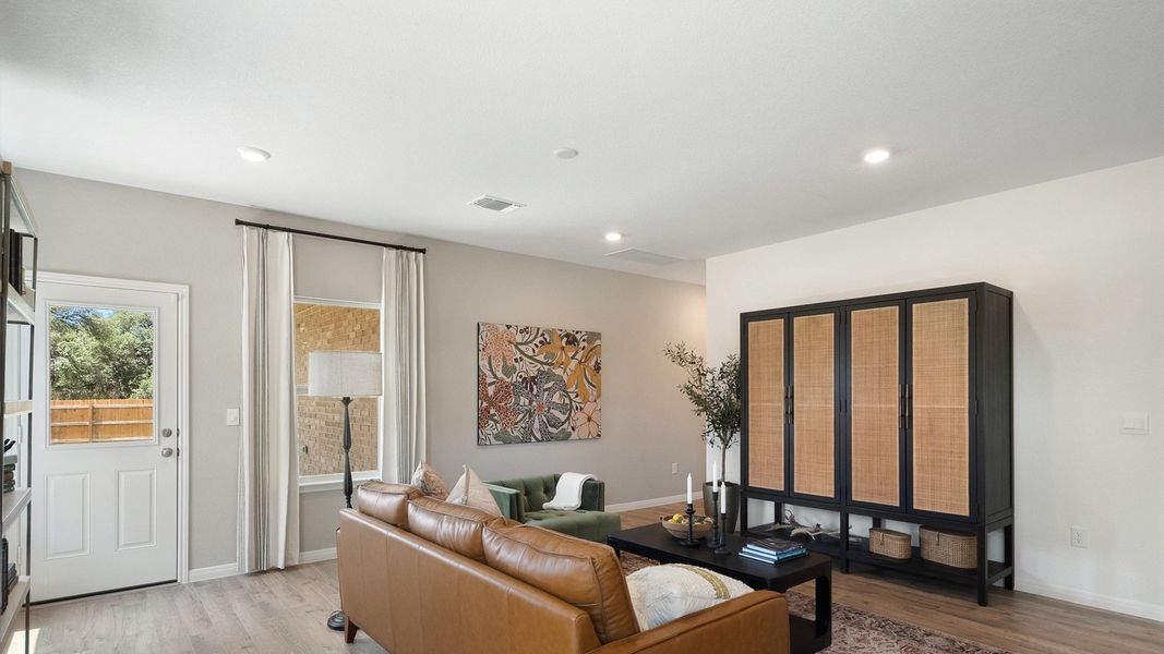 Furnished interior in a model home at Rosenbusch Ranch in Leander (Image 70).