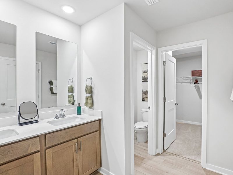 Furnished interior in a model home at Cadence Meadows in Zebulon (Image 18).