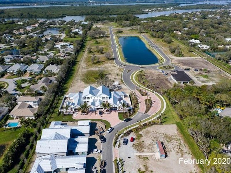 Aerial view of the The Strand community in Vero Beach, FL, showing layout and nearby surroundings (Image 66).
