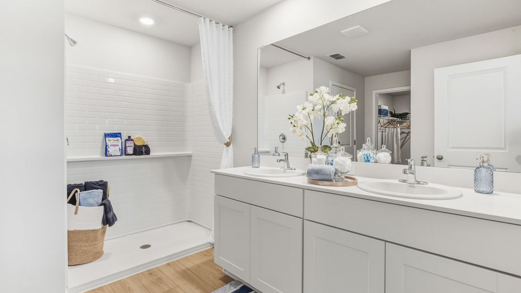 Furnished interior in a model home at Coral Lakes - Tradition & Express in Punta Gorda (Image 33).