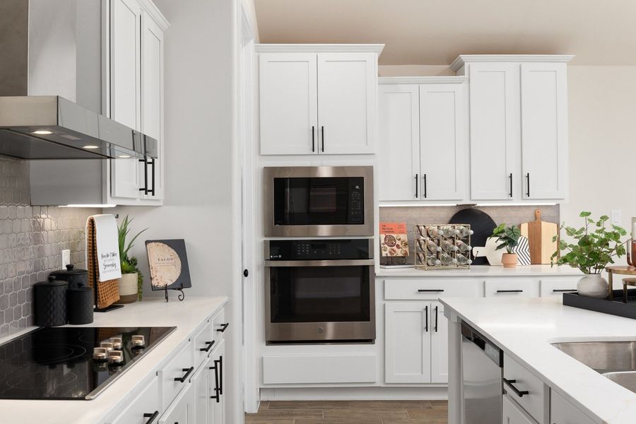 Furnished interior in a model home at Alberta Heights in Edinburg (Image 39).