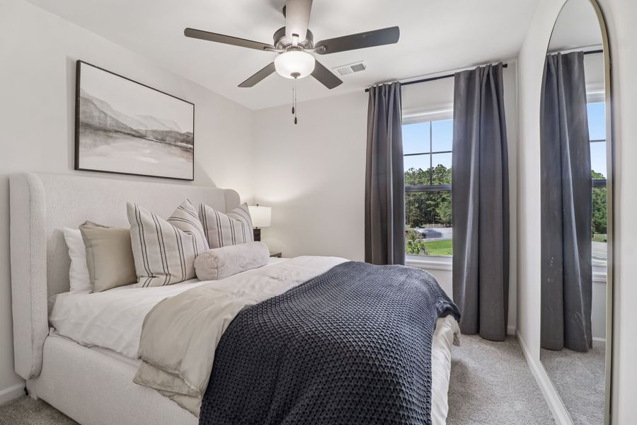 Thoughtfully designed secondary bedrooms with everyday comfort in mind