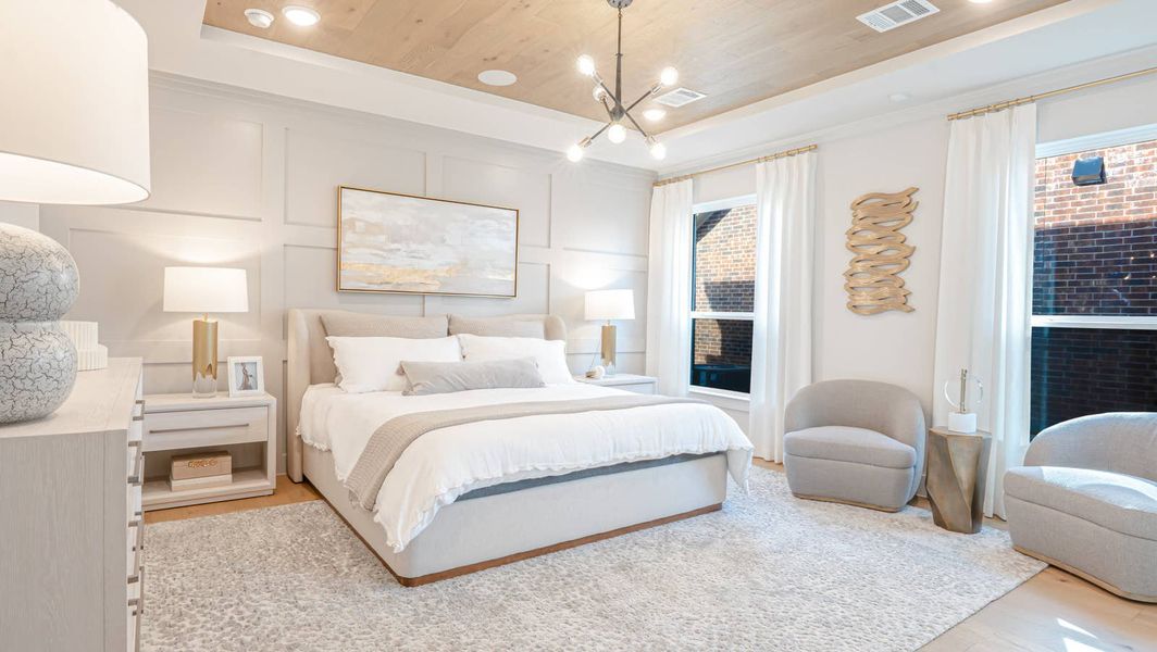 Furnished interior in a model home at Villages of Creekwood in Frisco (Image 5).