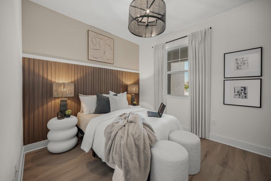 Furnished interior in a model home at Shellstone at Waterside in Sarasota (Image 67).