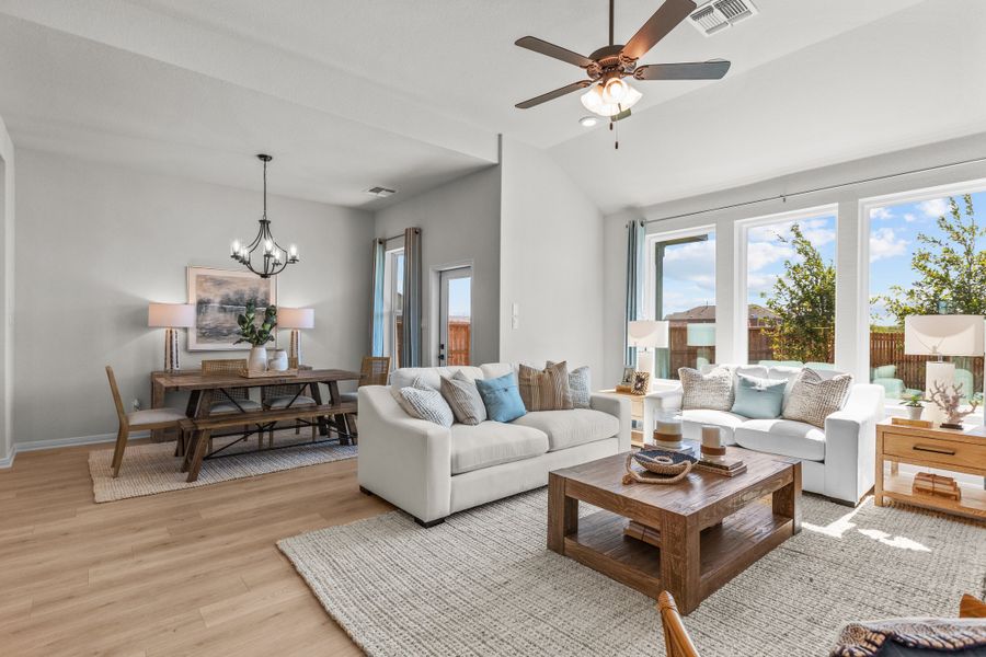 Furnished interior in a model home at Morgan Meadows in San Antonio (Image 10).