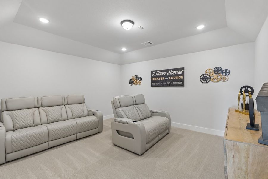 Furnished interior in a model home at Ten Mile Creek in DeSoto (Image 22).