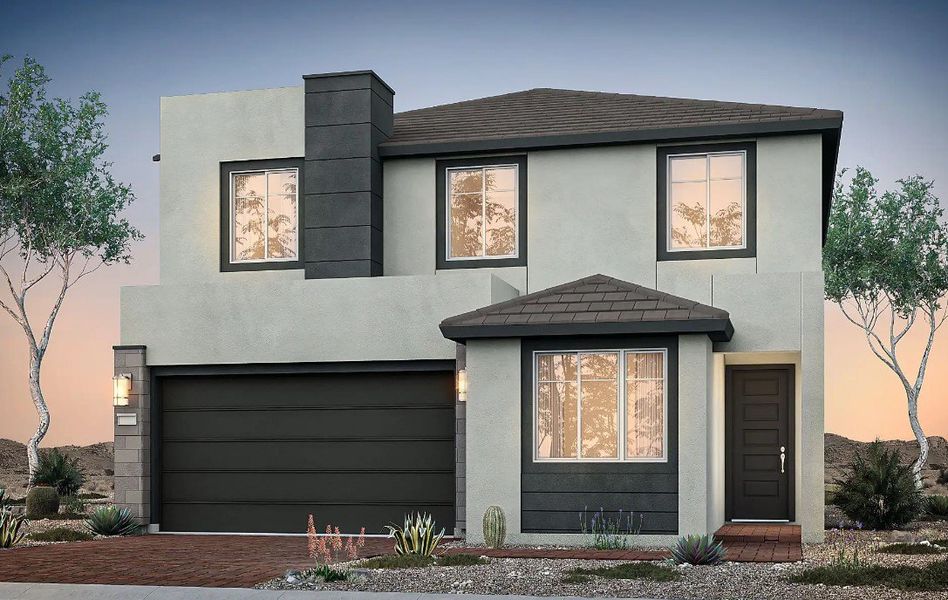 Front exterior of a home in the Upper Canyon community, located in Phoenix, AZ (Image 15).