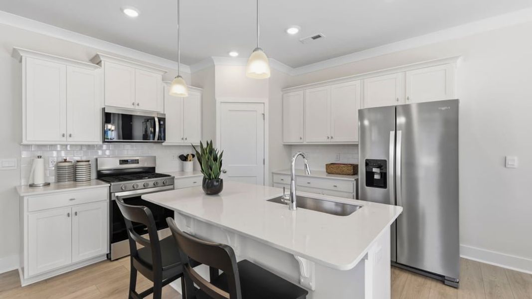 Furnished interior in a model home at Ken's Crossing in Moore (Image 13).