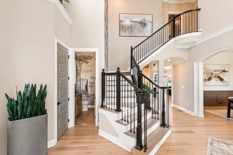 Furnished interior in a model home at The Meadows at Majors Drive in Cumming (Image 9).