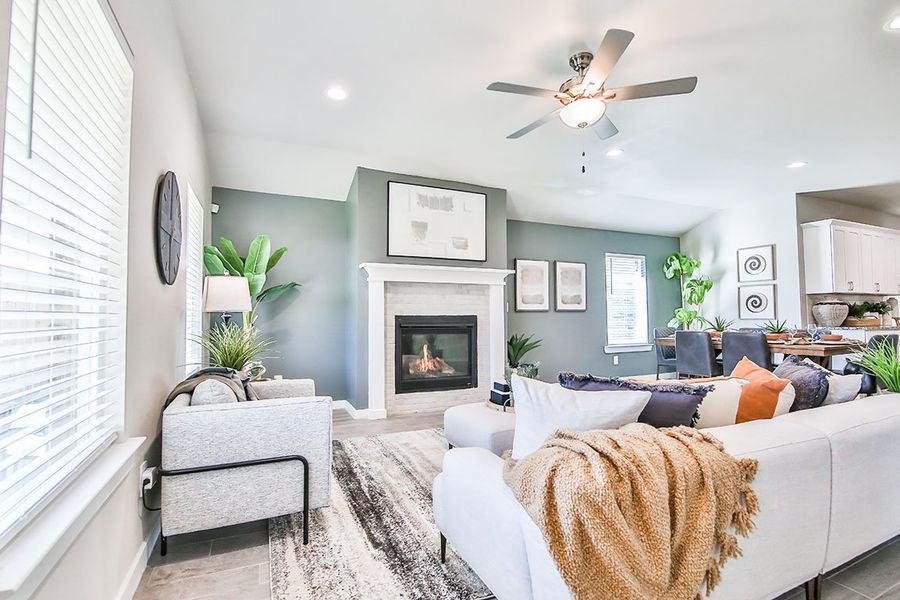 Furnished interior in a model home at Viridian in Lubbock (Image 9).