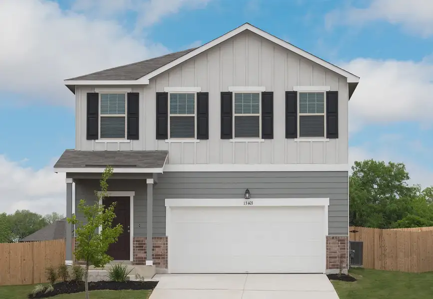 Front exterior of a home in the Saddlebrook Ranch community, located in Schertz, TX (Image 5).