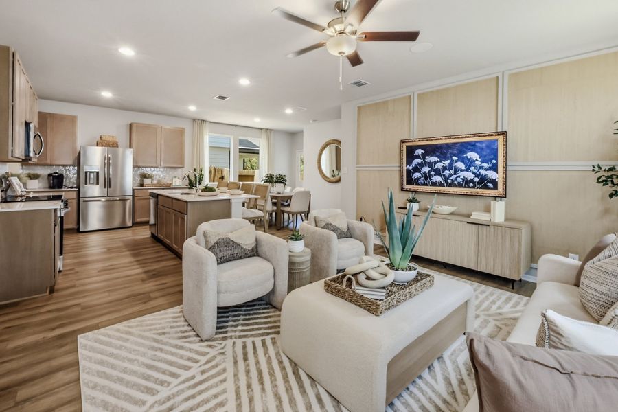 Furnished interior in a model home at Applewhite Meadows in San Antonio (Image 6).