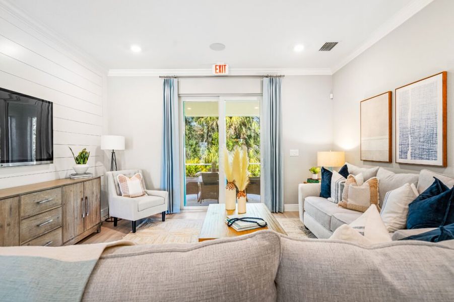Furnished interior in a model home at Port Charlotte in Port Charlotte (Image 28).