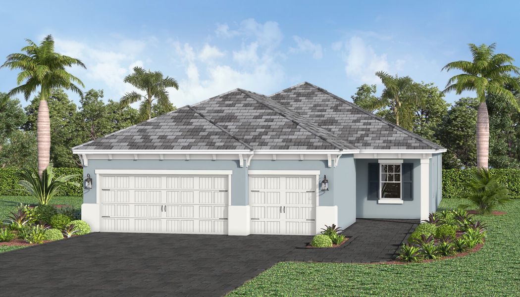 Front exterior of a home in the Kingston community, located in Estero, FL (Image 3).