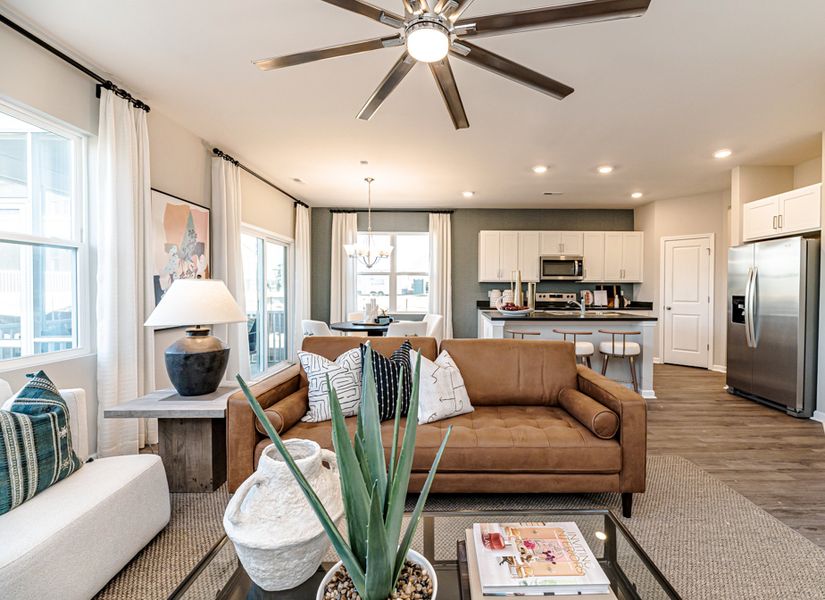 Furnished interior in a model home at Bedford in Raeford (Image 59).