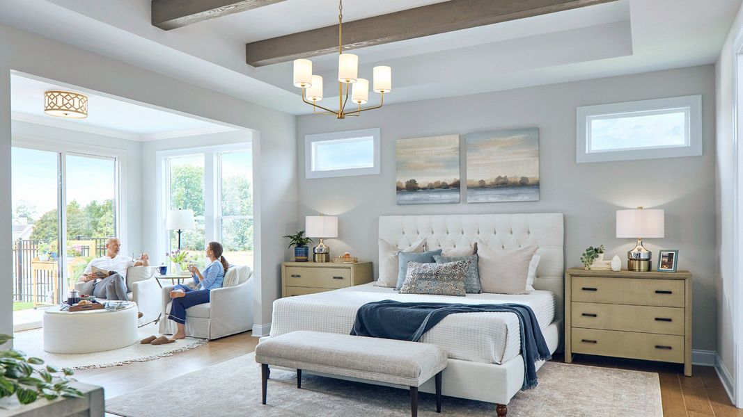 Furnished interior in a model home at The Courtyards at Walters Farm in Huntersville (Image 18). Furnished interior in a model home at The Courtyards at Walters Farm in Huntersville (Image 18).
