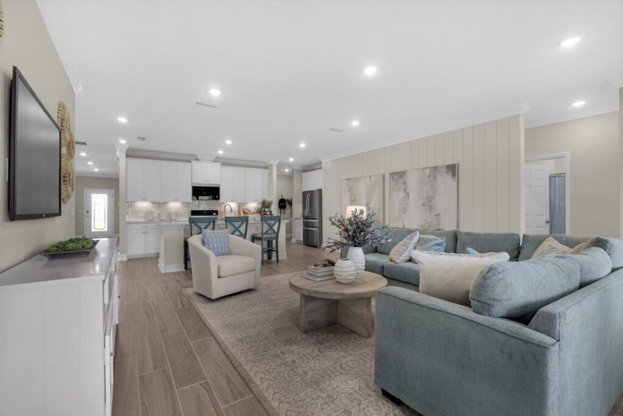Furnished interior in a model home at Lake Merial in Panama City (Image 5).