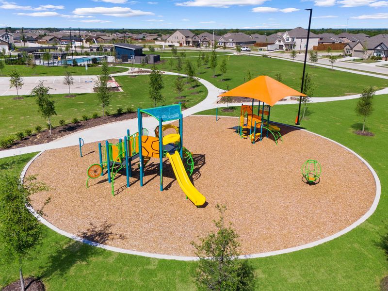 Aerial view of the Coyote Meadows 50s community in Anna, TX, showing layout and nearby surroundings (Image 10).