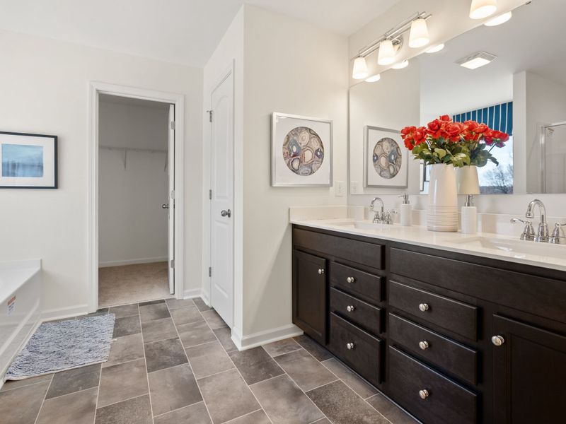 Furnished interior in a model home at Reedy Fork Middleton in Greensboro (Image 6).