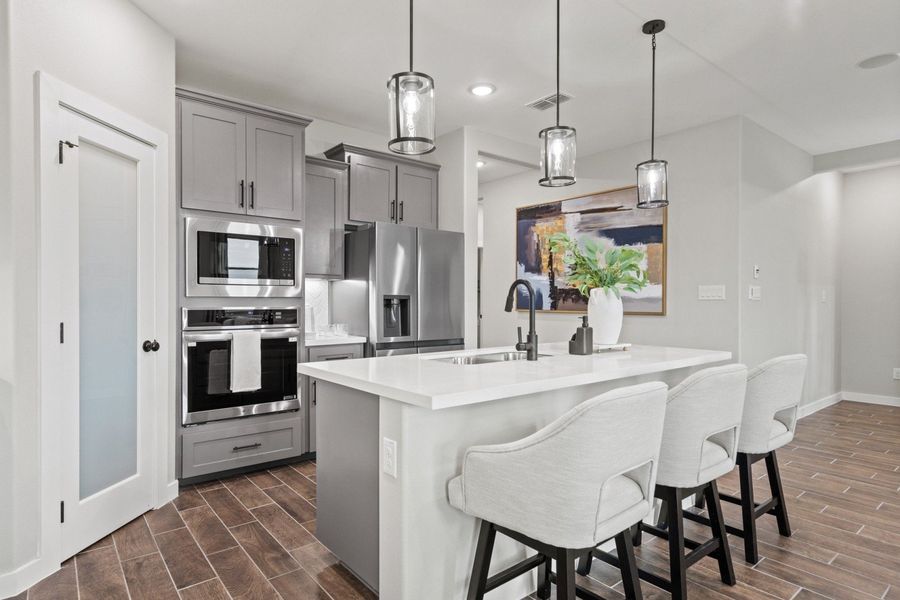 Furnished interior in a model home at The Heights at Riverbend II in Brownsville (Image 20).