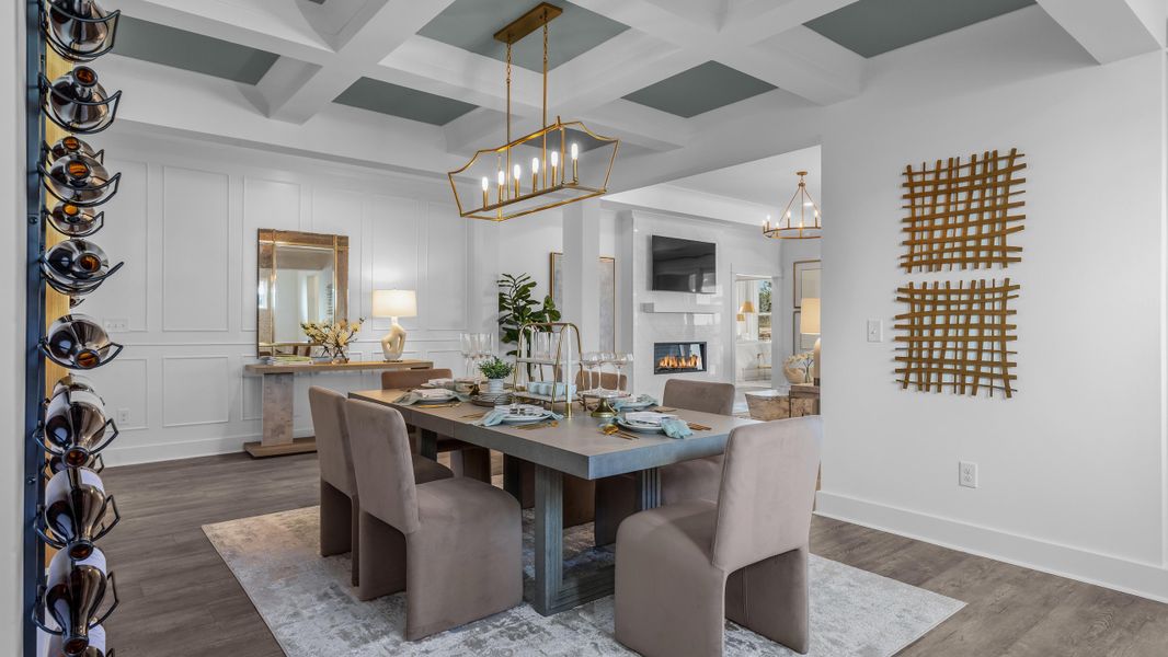 Furnished interior in a model home at Belmont at Albemarle in Hertford (Image 14).