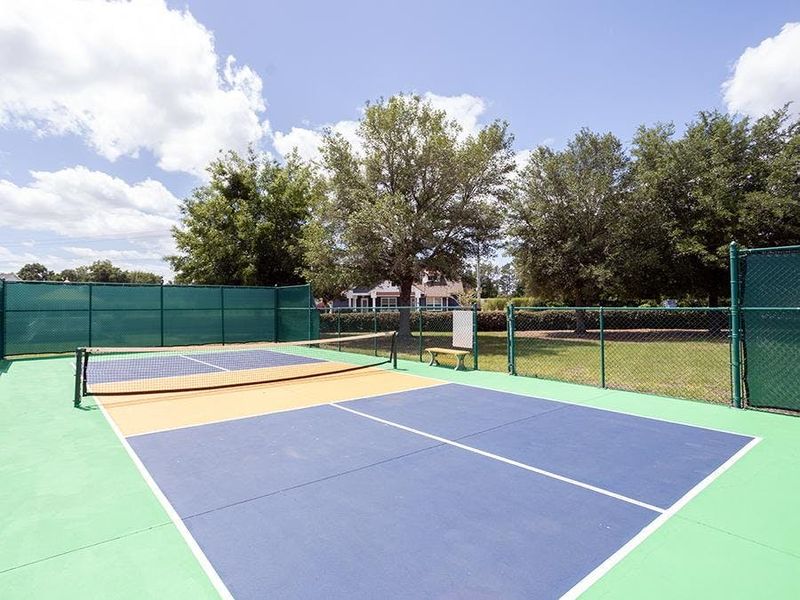 And, a pickleball court provides competitive play for all ages.