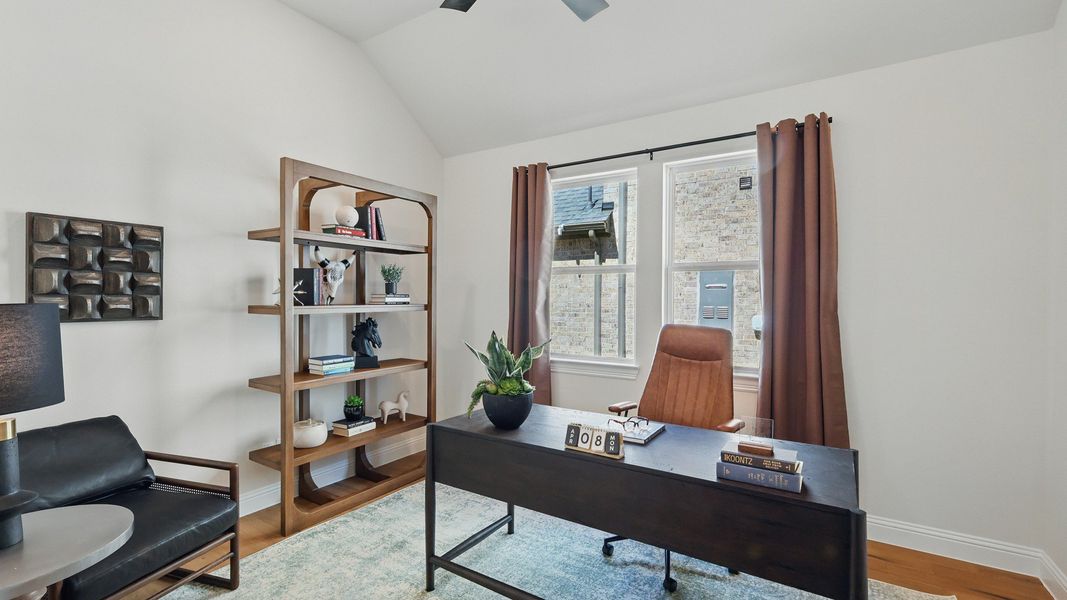 Furnished interior in a model home at Westridge Premier in San Antonio (Image 14).