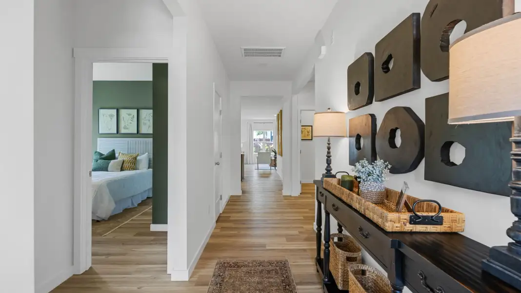 Furnished interior in a model home at The Hideaway at Edgestone in Ooltewah (Image 6).