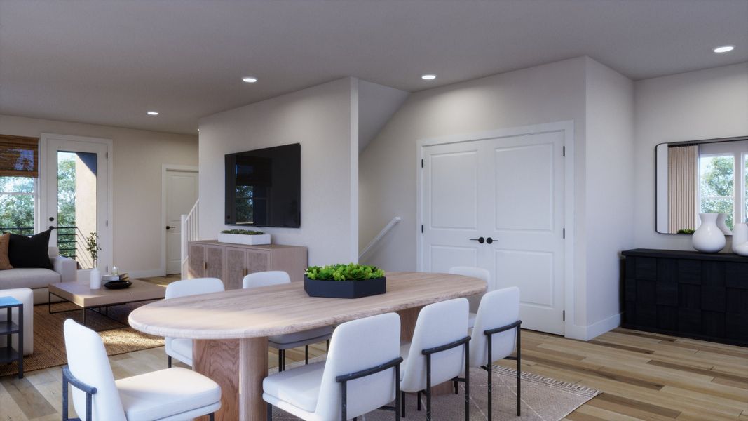 Furnished interior in a model home at Berkeley Villas in Denver (Image 16).