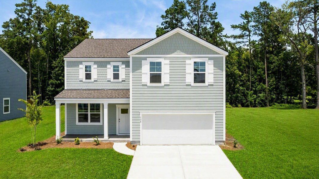 Front exterior of a home in the Lakeview at Kitfield community, located in Moncks Corner, SC (Image 3).