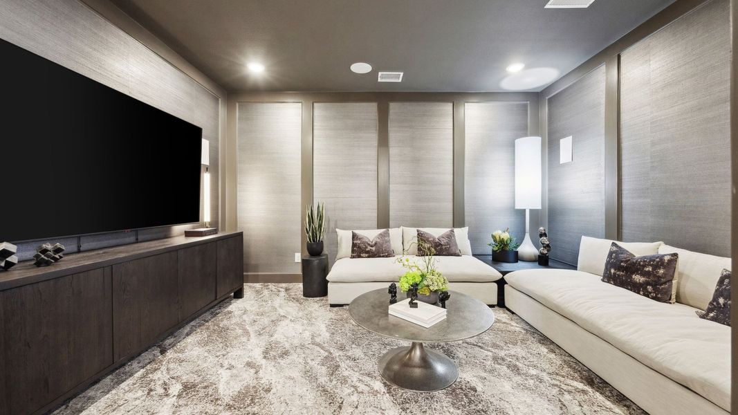 Furnished interior in a model home at Painted Tree - Woodland West in McKinney (Image 12).