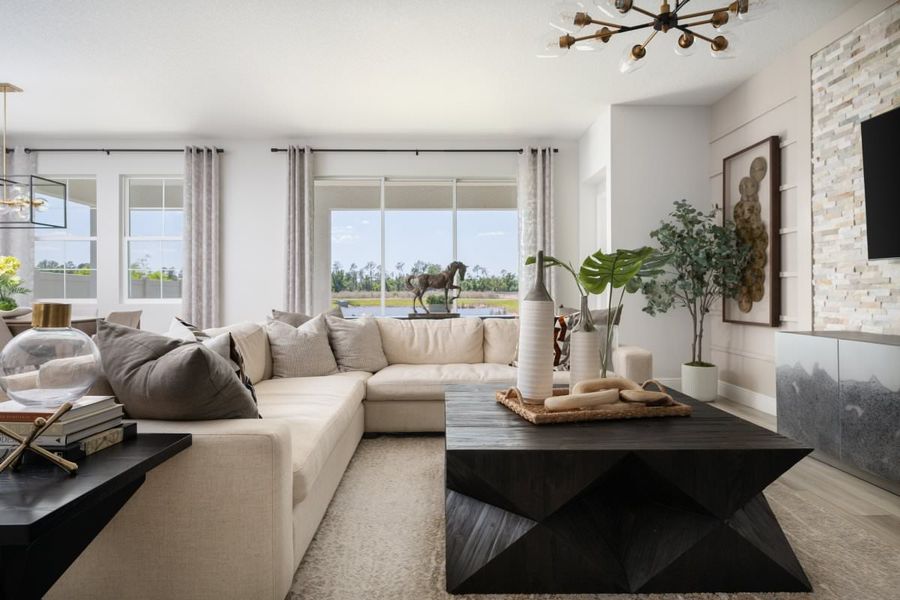 Furnished interior in a model home at Villa Mar in Winter Haven (Image 6).