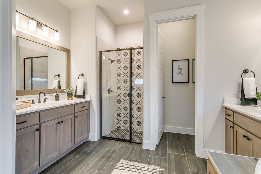 Furnished interior in a model home at The Parks at Panchasarp Farms - Phase 2 in Burleson (Image 3).