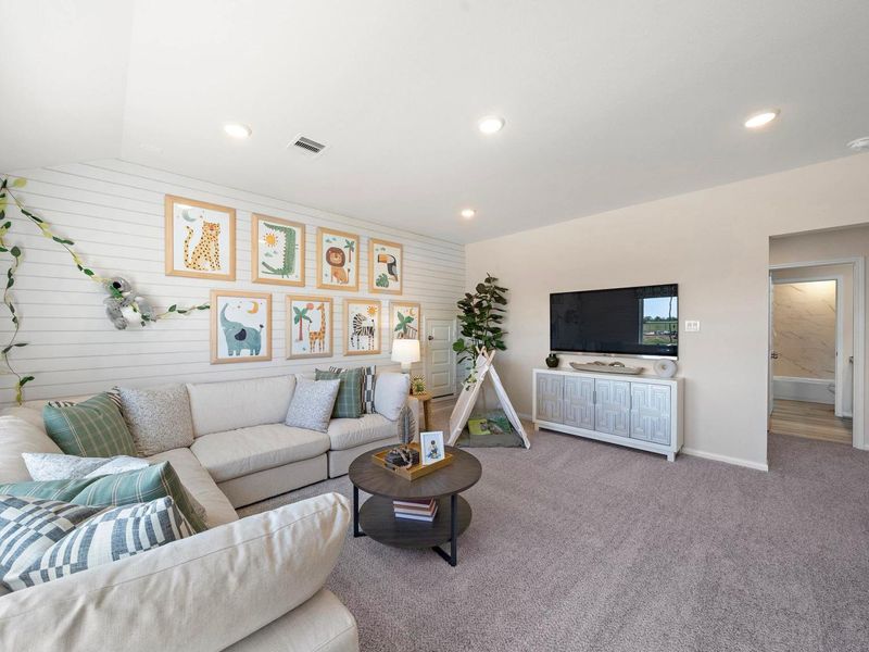 Furnished interior in a model home at River Ranch Meadows in Dayton (Image 22).