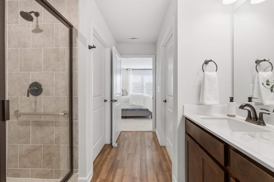 Furnished interior in a model home at Silver Leaf in Dawsonville (Image 14).