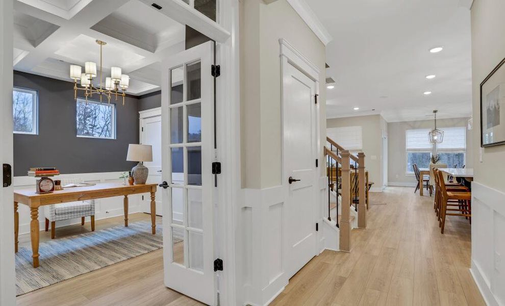 Furnished interior in a model home at Enclave at Riverdale in Huntersville (Image 24).