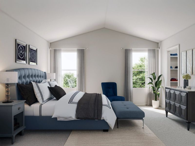 Furnished interior in a model home at Highland Place in Roxboro (Image 17).