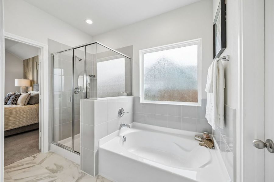 Furnished interior in a model home at Heartland in Crandall (Image 29).
