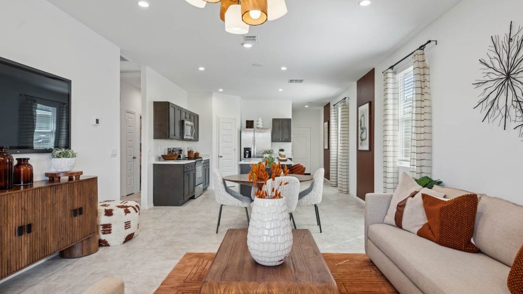 Furnished interior in a model home at Elena Trails in Maricopa (Image 11).