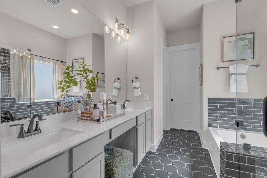 Furnished interior in a model home at Attwater in Waller (Image 32). Furnished interior in a model home at Attwater in Waller (Image 32).