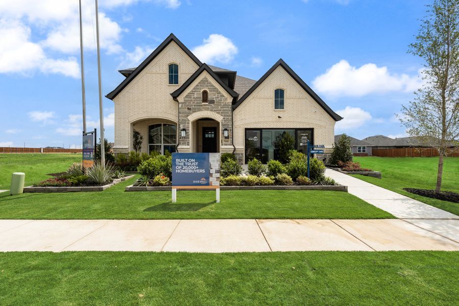 Front exterior of a home in the Meadow Park at The Meadows community, located in Krugerville, TX (Image 4).