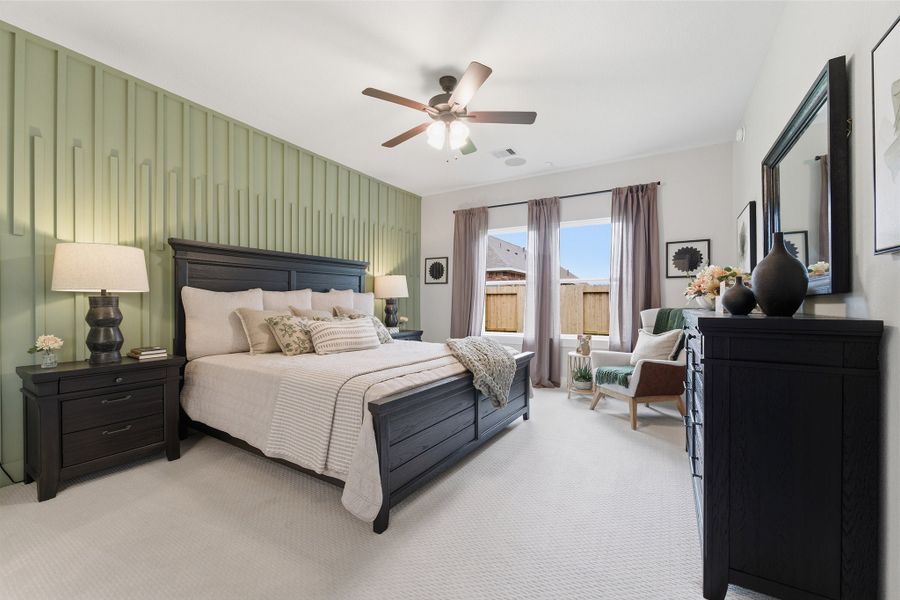 Furnished interior in a model home at Trails at Woodhaven Lakes in La Marque (Image 31).