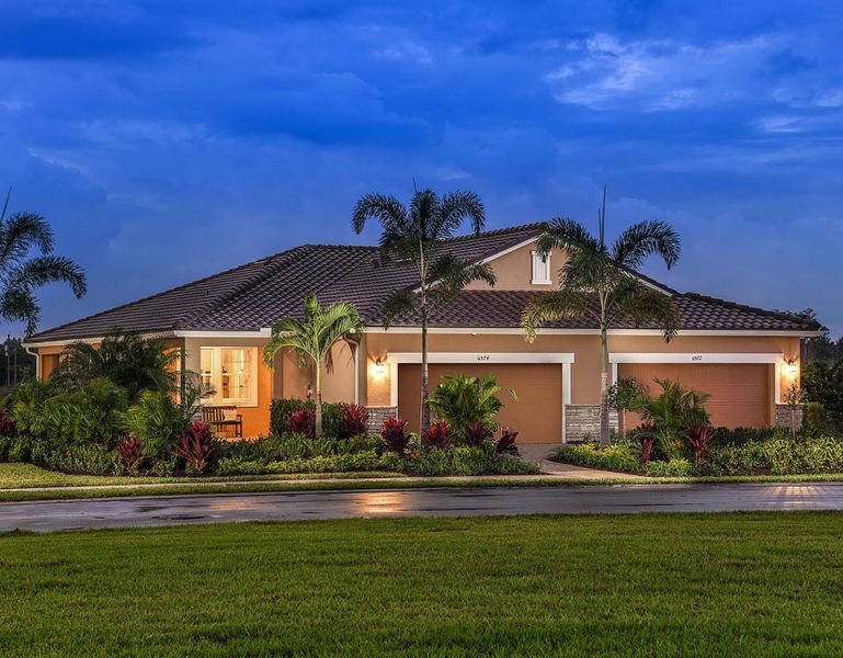 Front exterior of a home in the Bonavie Cove community, located in Fort Myers, FL (Image 5).