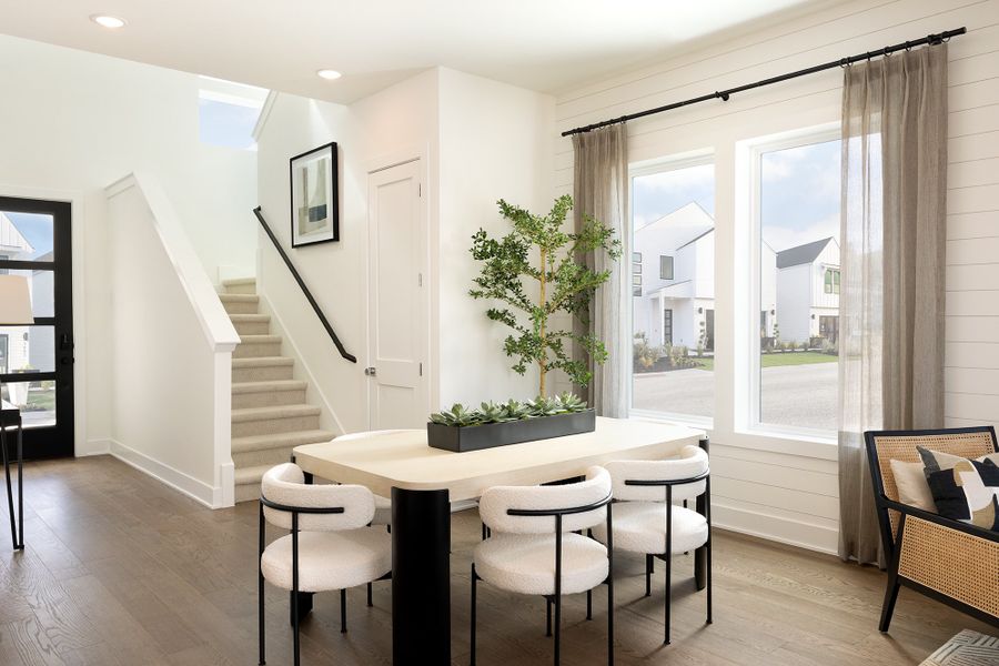 Furnished interior in a model home at The Villas Collection at Novel in Austin (Image 26).