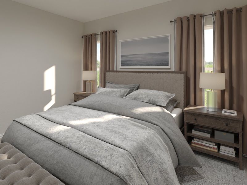 Furnished interior in a model home at Trails at Cottonwood Creek in Rowlett (Image 6).