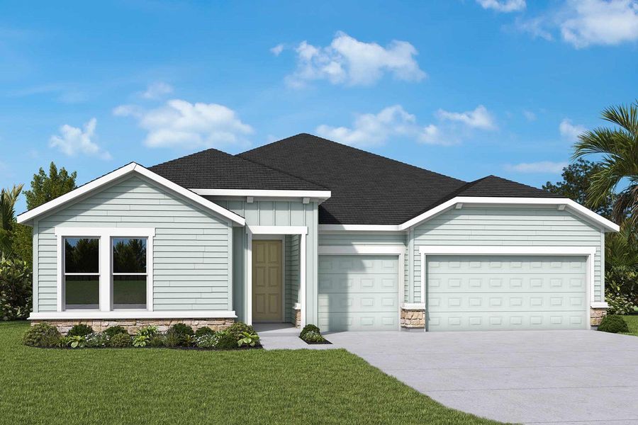 Front exterior of a home in the The Preserve at Laurelton – Haven Collection community, located in Green Cove Springs, FL (Image 4).