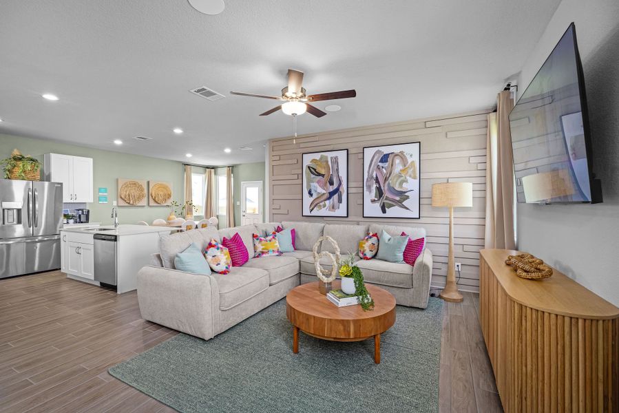 Furnished interior in a model home at Cascade in Liberty Hill (Image 9).