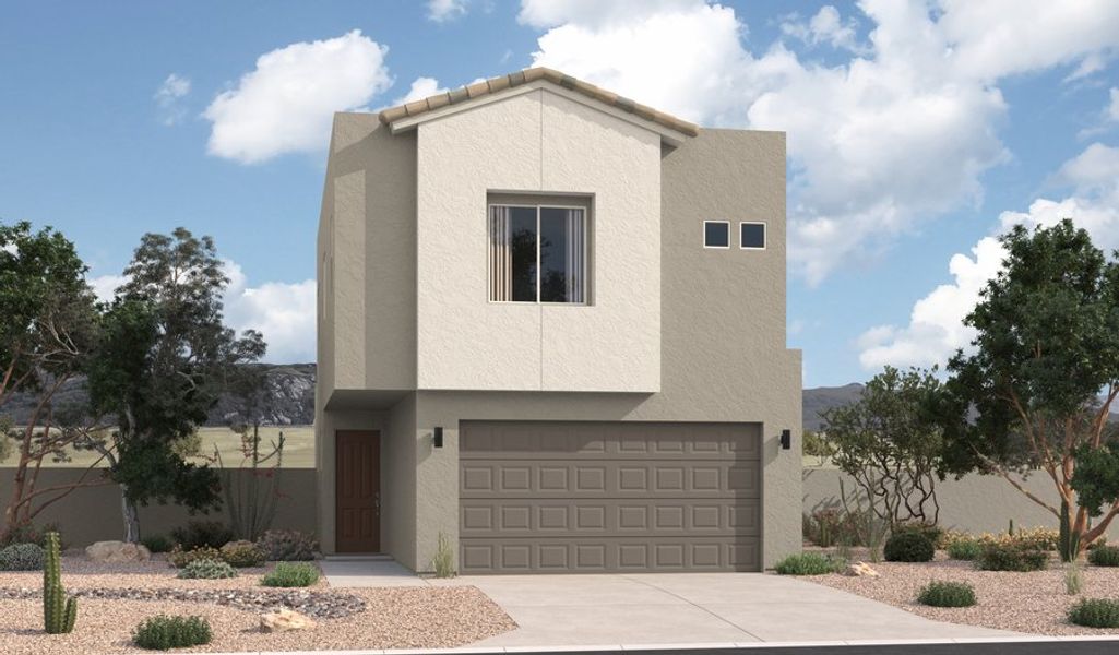 Front exterior of a home in the Rivendell community, located in Tucson, AZ (Image 6).