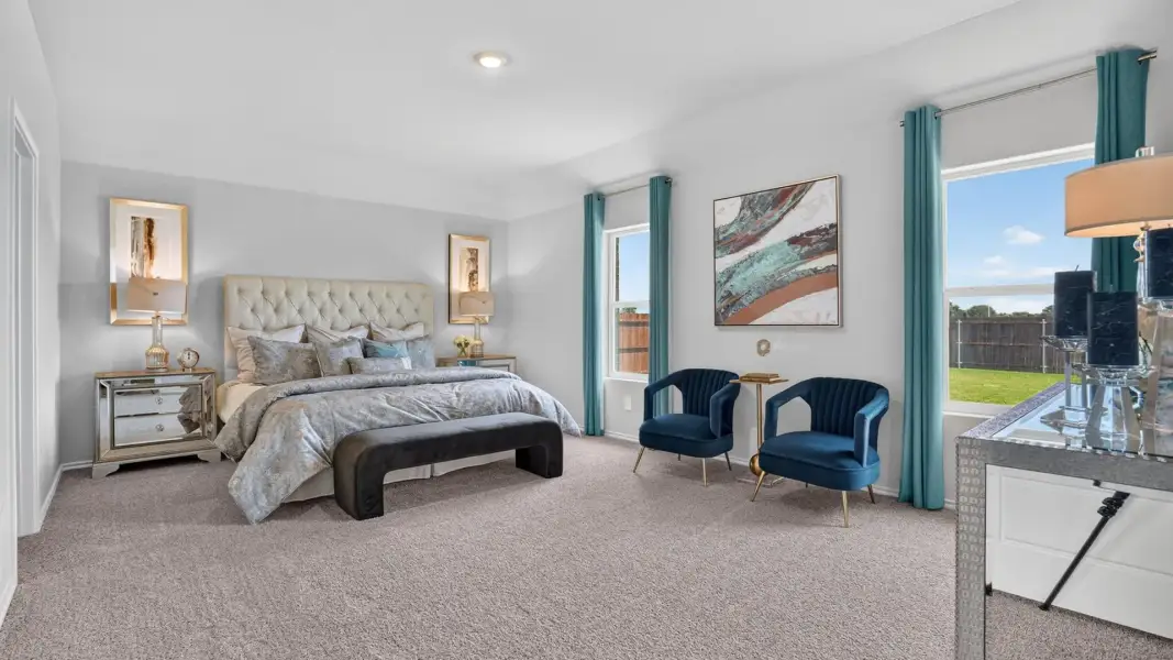 Furnished interior in a model home at Valley Brook in Fort Worth (Image 12).