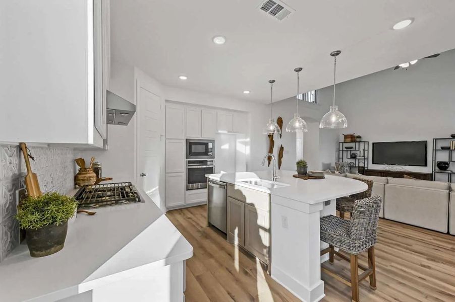 Furnished interior in a model home at Mantua Point: 40ft. lots in Van Alstyne (Image 10).